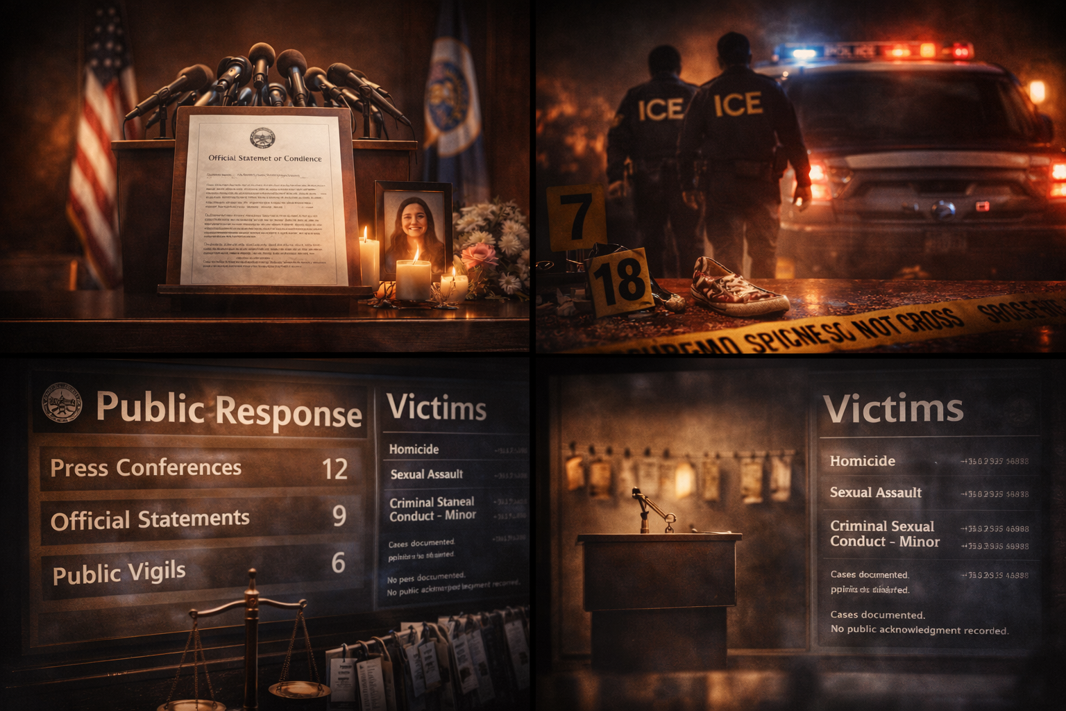 Article addressing equal justice and selective public acknowledgment of violent crime victims in Minnesota.