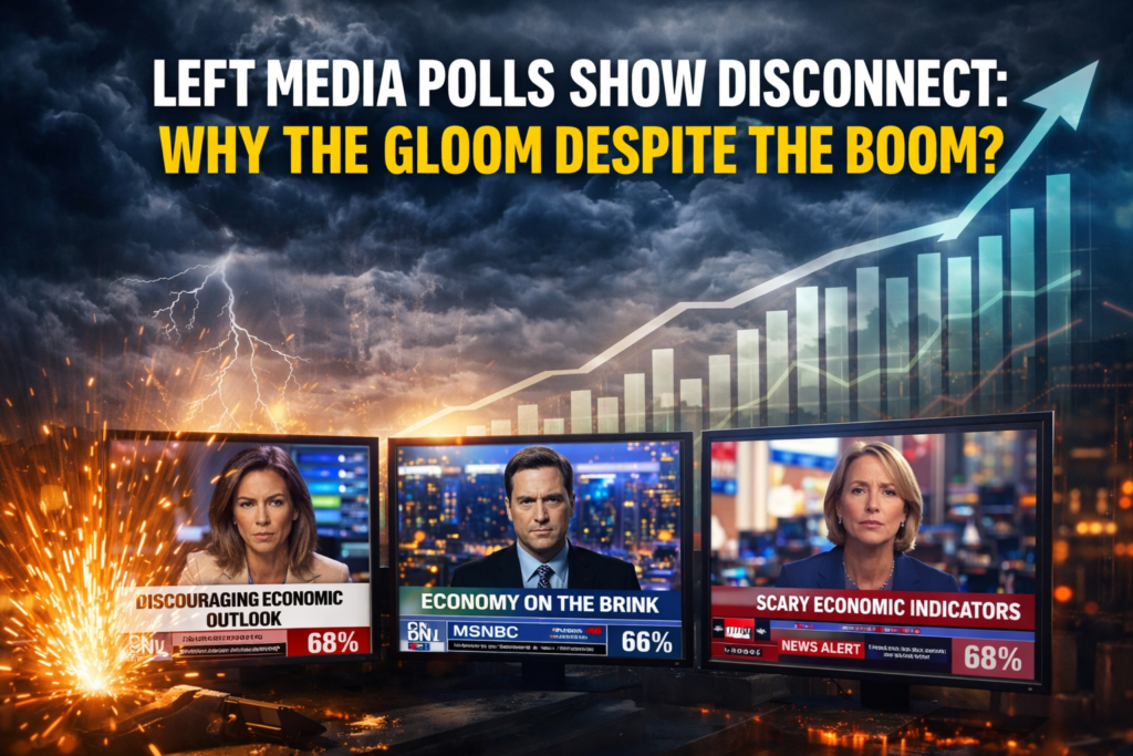 Analysis of polling disconnect during U.S. Economy 2026 recovery, arguing that left-leaning media narratives mischaracterize economic strength despite strong data.