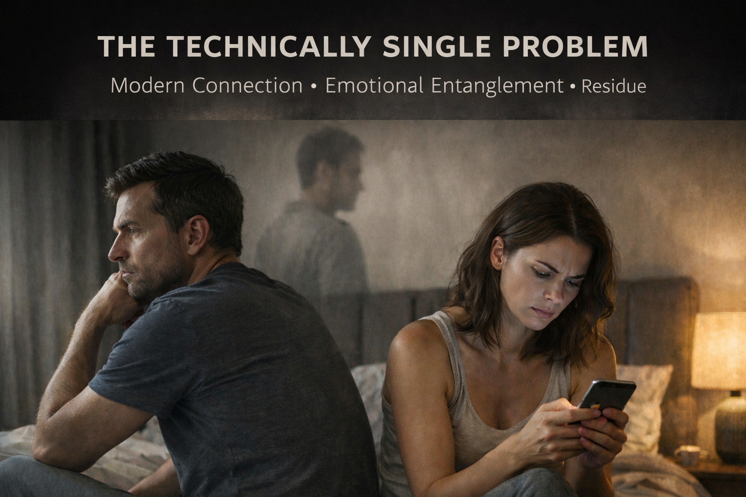 The Technically Single Problem representing emotional entanglement and psychological detachment in modern connection.