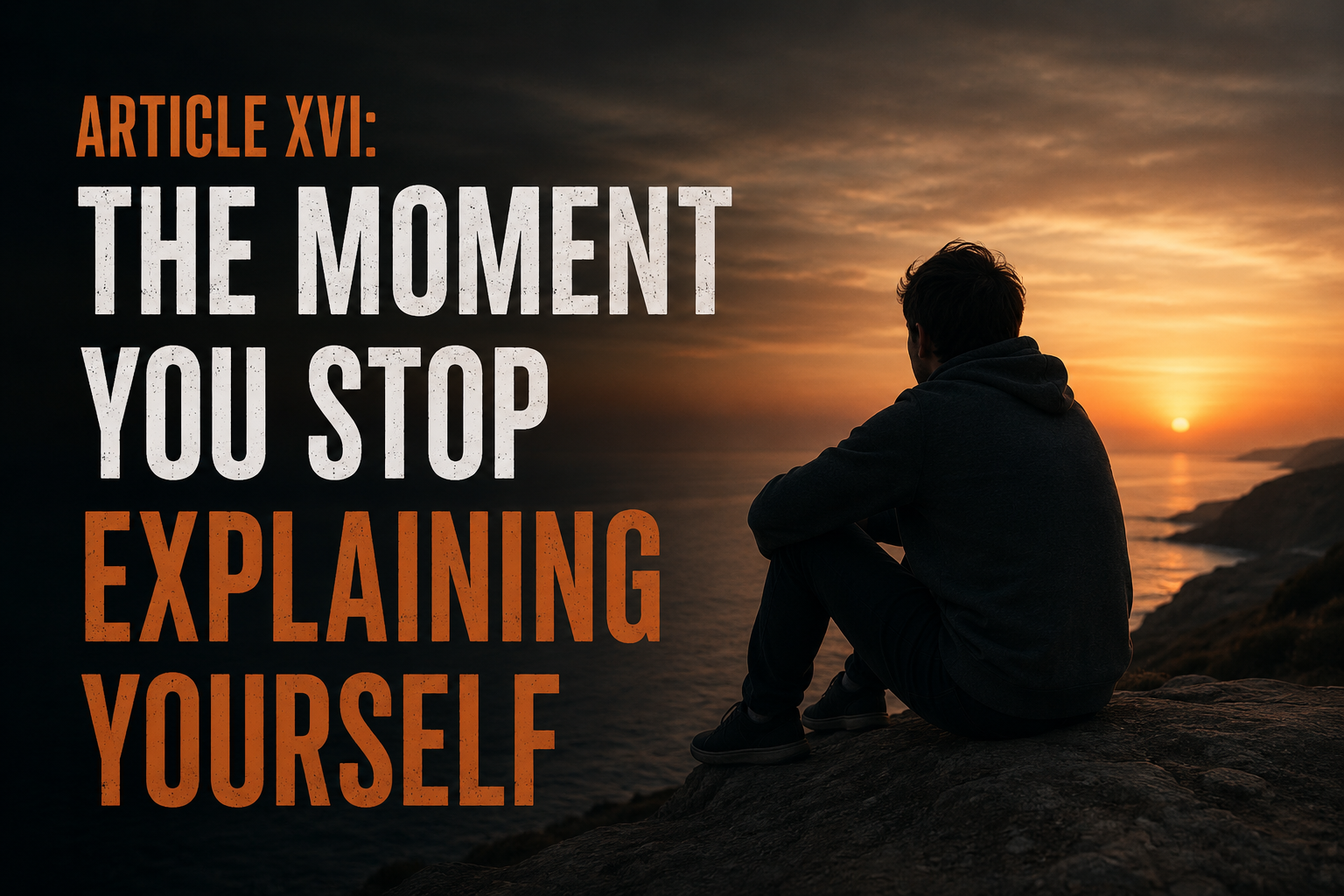 The Moment You Stop Explaining Yourself article artwork about emotional exhaustion and unhealthy relationship patterns.